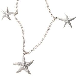 Touchstone Crystal Swarovski South Beach Silver Starfish Anklet